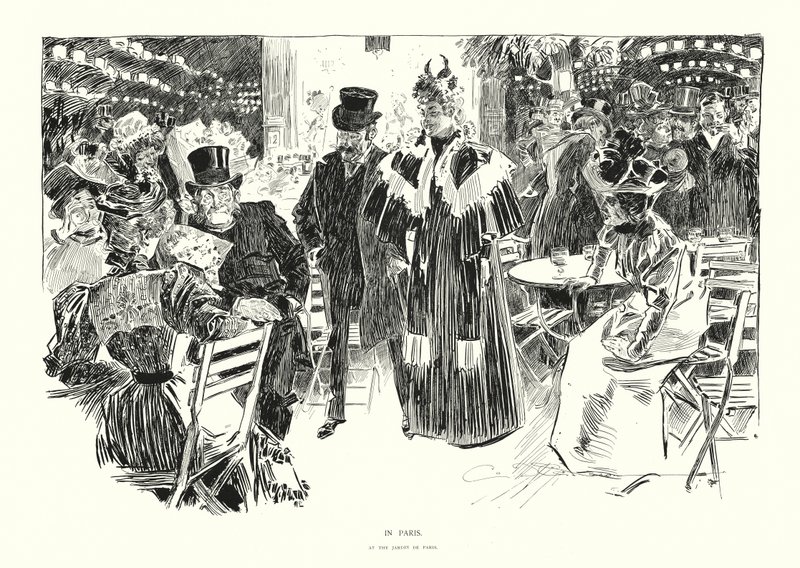 V Paříži (litografie) od Charles Dana Gibson