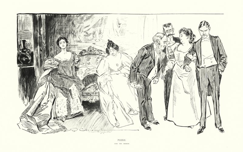 Puzzle (litografie) od Charles Dana Gibson