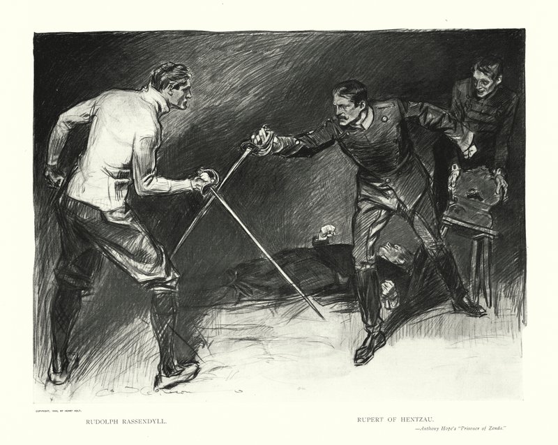 Rudolph Rassendyll, Rupert z Hentzau (litografie) od Charles Dana Gibson