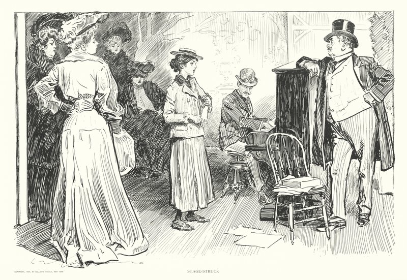 Stage-Struck (litografie) od Charles Dana Gibson