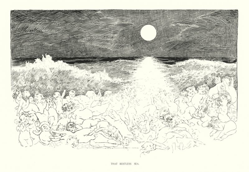 To neklidné moře (litografie) od Charles Dana Gibson