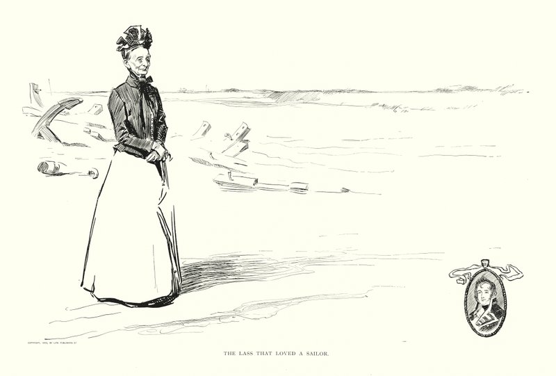 Dívka, která milovala námořníka (litografie) od Charles Dana Gibson
