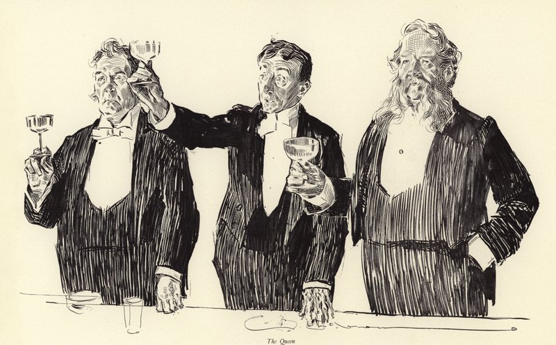 Královna, královský přípitek od Charles Dana Gibson