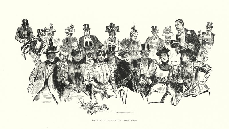 Skutečný exponát na výstavě koní (litografie) od Charles Dana Gibson