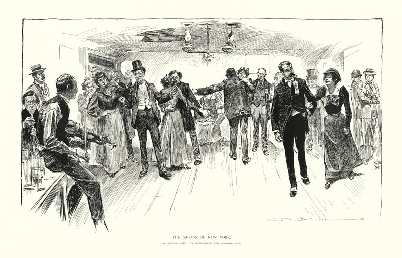Salony v New Yorku (litografie) od Charles Dana Gibson