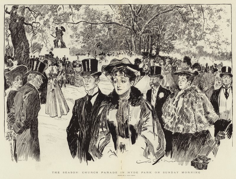 Sezóna, Church Parade v Hyde Parku v neděli ráno od Charles Dana Gibson