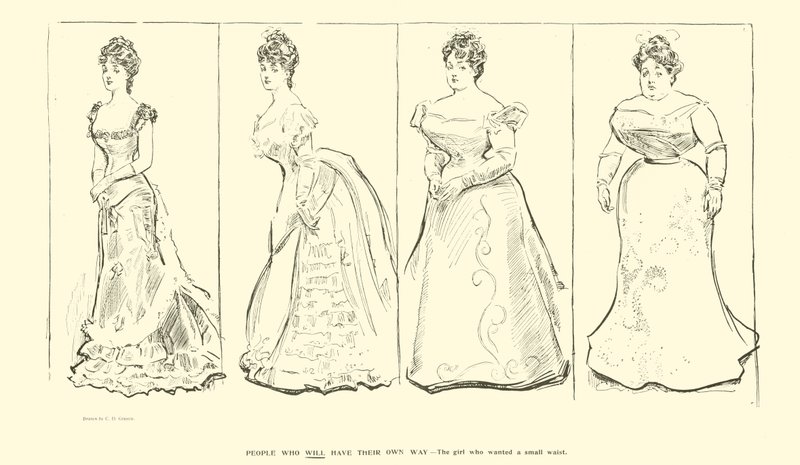 Dívka, která chtěla malý pas (litho) od Charles Dana Gibson