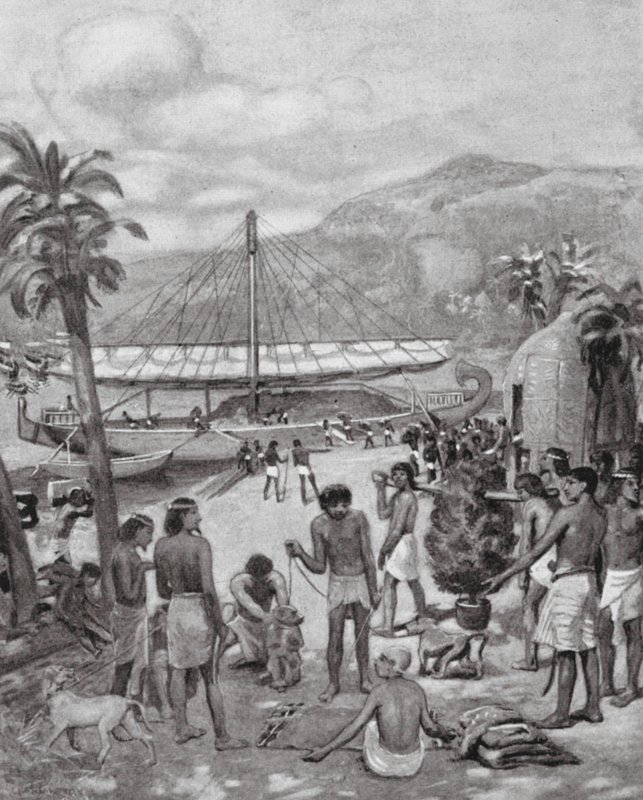 Rané obchodování v Egyptě (litografie) od Charles Daniel Ward