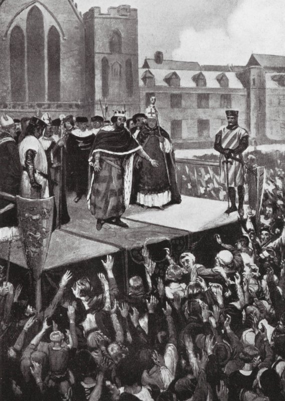 Eduard I. promlouvá ke svým poddaným od Charles Daniel Ward