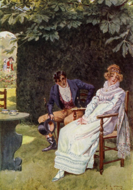 Ilustrace pro The Amateur Gentleman od Jefferyho Farnola (barevné lito) od Charles Edmund (after) Brock