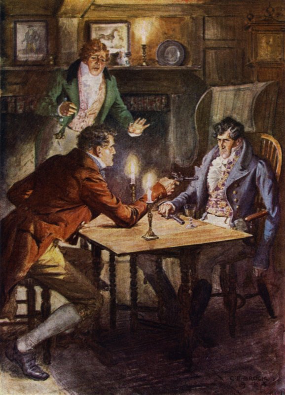 Ilustrace pro The Amateur Gentleman od Jefferyho Farnola (barevné lito) od Charles Edmund (after) Brock