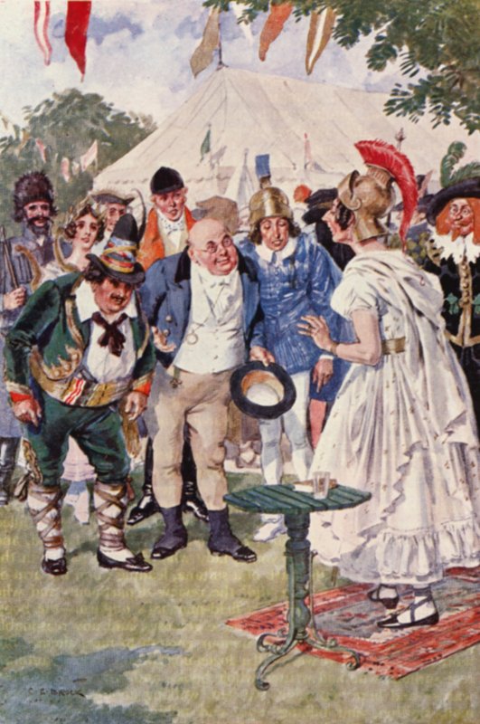 Ilustrace k Pickwickovým novinám od Charlese Dickense (barevná litografie) od Charles Edmund (after) Brock
