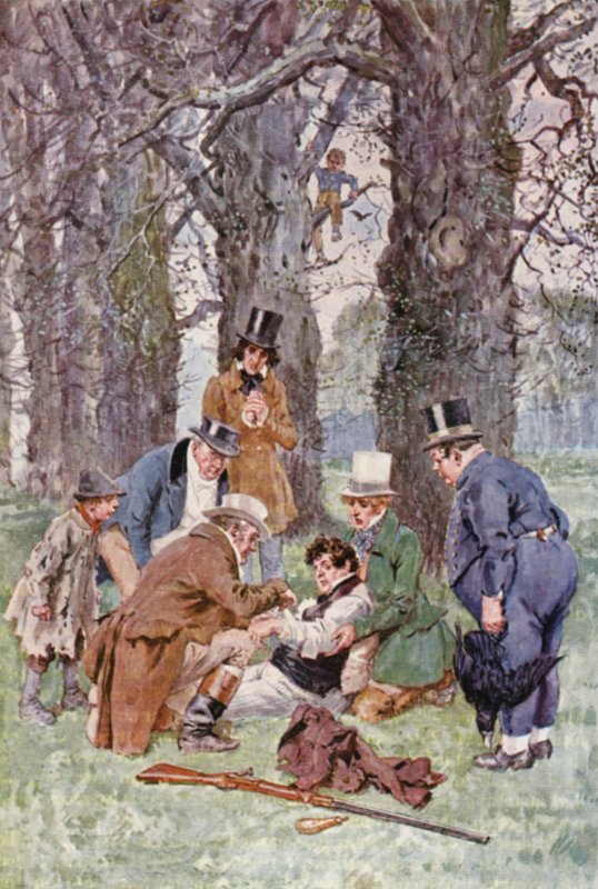 Ilustrace k Pickwickovým novinám od Charlese Dickense (barevná litografie) od Charles Edmund (after) Brock