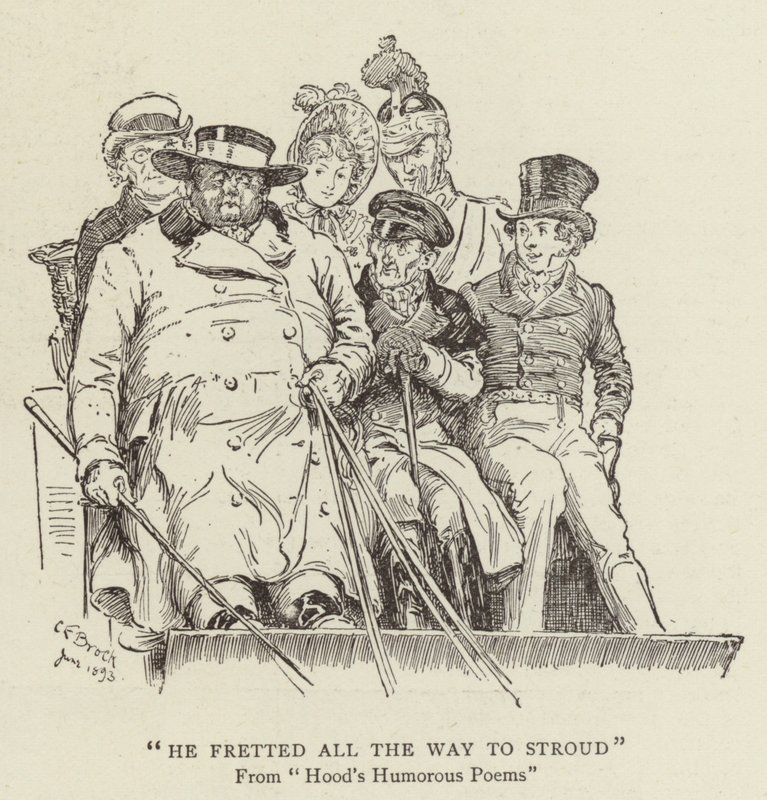 Rozčiloval se celou cestu do Strouda, Hoodovy humorné básně od Charles Edmund Brock