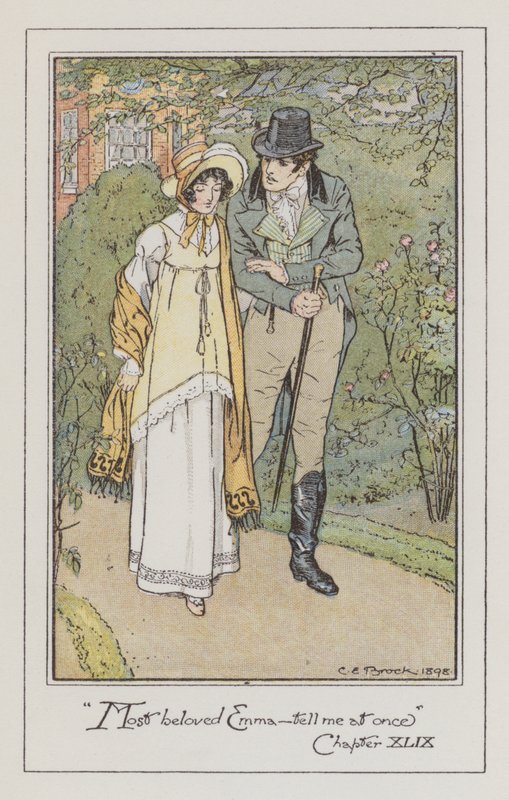 Ilustrace pro Emmu od Jane Austen (barevné lito) od Charles Edmund Brock