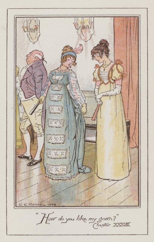 Ilustrace pro Emmu od Jane Austenové (barevné lito) od Charles Edmund Brock