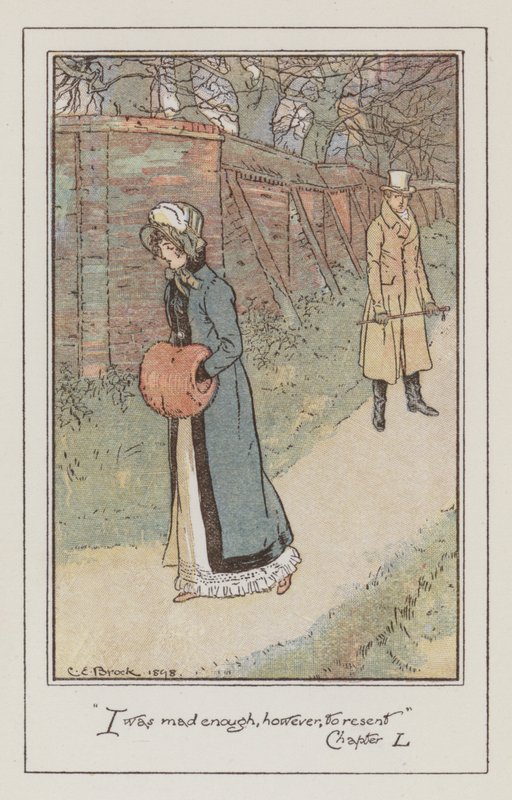 Ilustrace pro Emmu od Jane Austenové (barevné lito) od Charles Edmund Brock