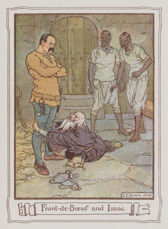 Ilustrace pro Ivanhoe od Sira Waltera Scotta (barevné lito) od Charles Edmund Brock