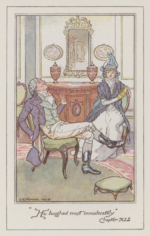 Ilustrace pro Sense and Sensibility od Jane Austen (barevné lito) od Charles Edmund Brock
