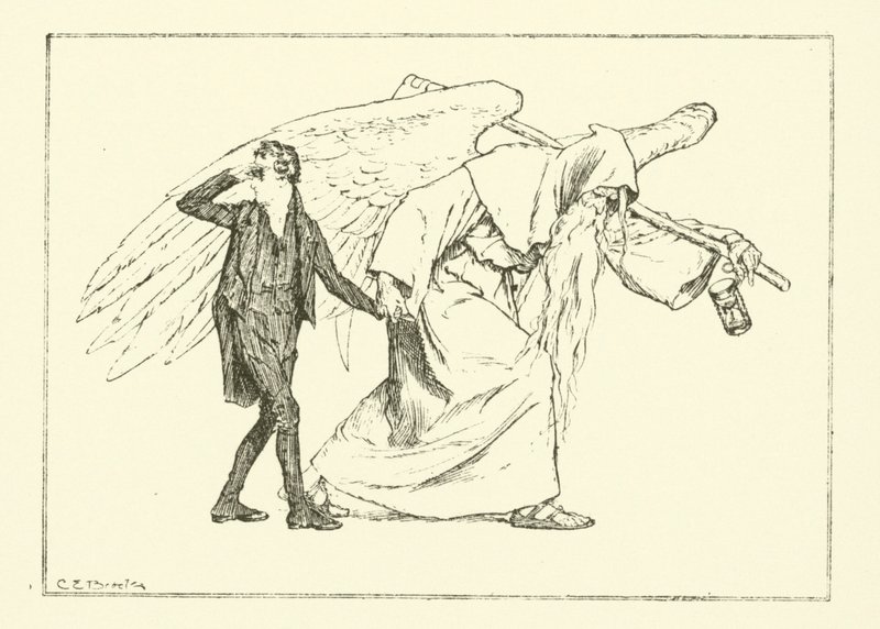 Ilustrace k The Essays of Elia od Charlese Lamba (rytina) od Charles Edmund Brock