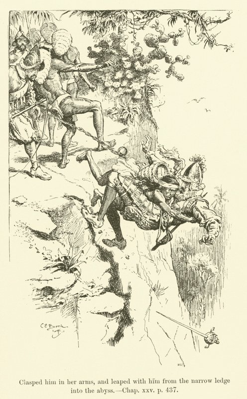 Ilustrace pro Westward Ho! Charles Kingsley (rytina) od Charles Edmund Brock
