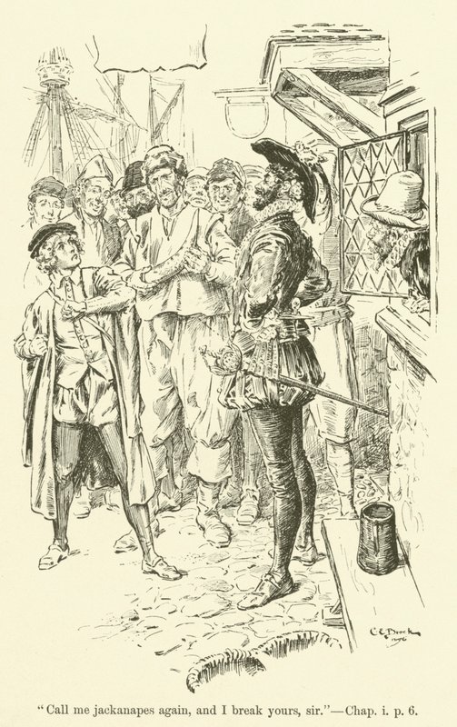 Ilustrace pro Westward Ho! Charles Kingsley (rytina) od Charles Edmund Brock