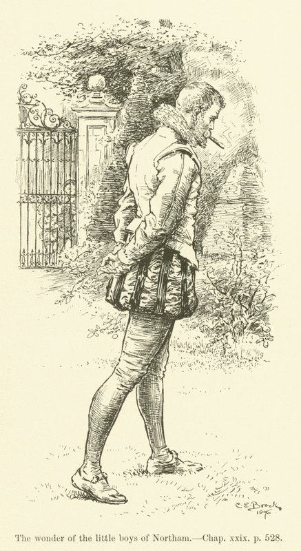 Ilustrace k filmu Westward Ho! od Charlese Kingsleyho (rytina) od Charles Edmund Brock