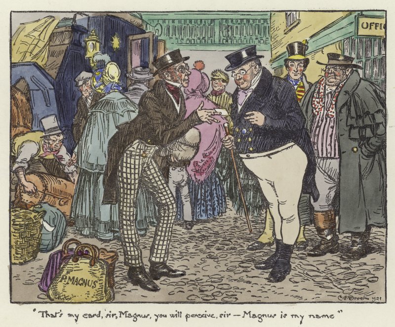 Ilustrace pro Pickwick Papers od Charles Edmund Brock
