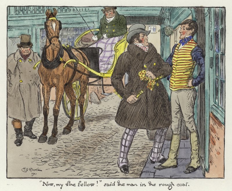 Ilustrace pro Pickwick Papers od Charles Edmund Brock