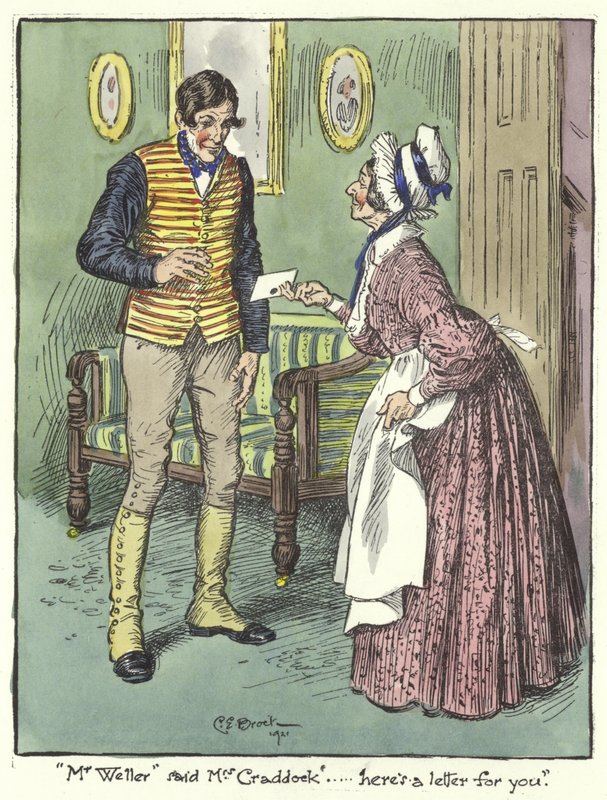 Ilustrace pro Pickwick Papers od Charles Edmund Brock