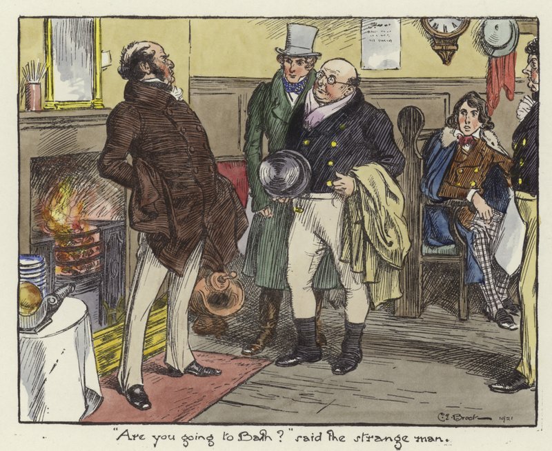 Ilustrace pro Pickwick Papers od Charles Edmund Brock