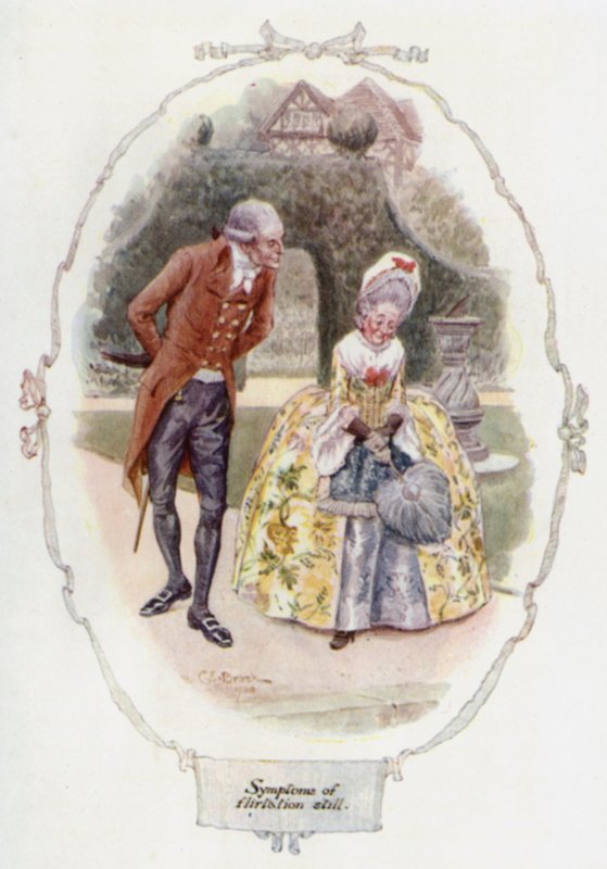 Příznaky stáleho flirtování (barevné lito) od Charles Edmund Brock