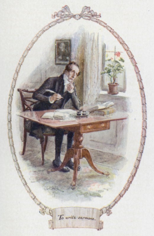 Psát kázání (barevně lito) od Charles Edmund Brock