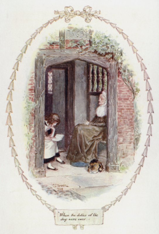 Když povinnosti dne skončily (barva litho) od Charles Edmund Brock
