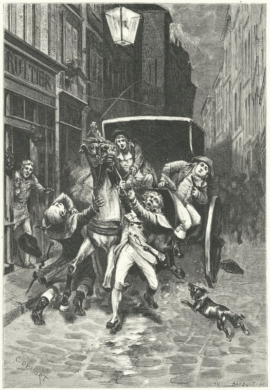 Zatčení Georgese Cadoudala, bretaňského spiklence proti francouzskému revolučnímu režimu od Charles Edouard Delort