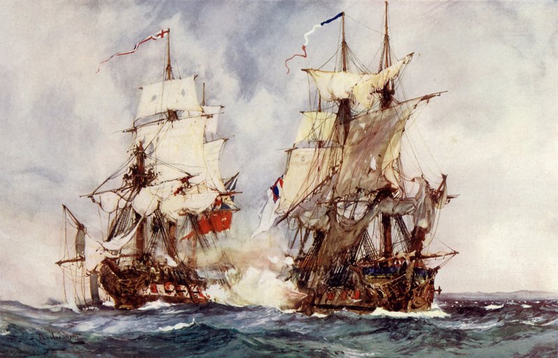 Zachycení francouzského shledání půlměsícem, 1793 od Charles Edward Dixon