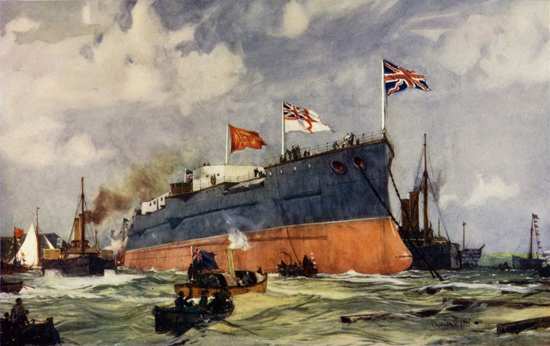 Zahájení Londýna v Portsmouthu od Charles Edward Dixon