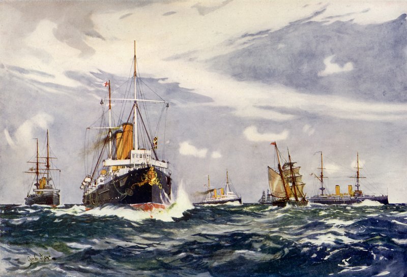The Steam Training Squadron, 1900 od Charles Edward Dixon