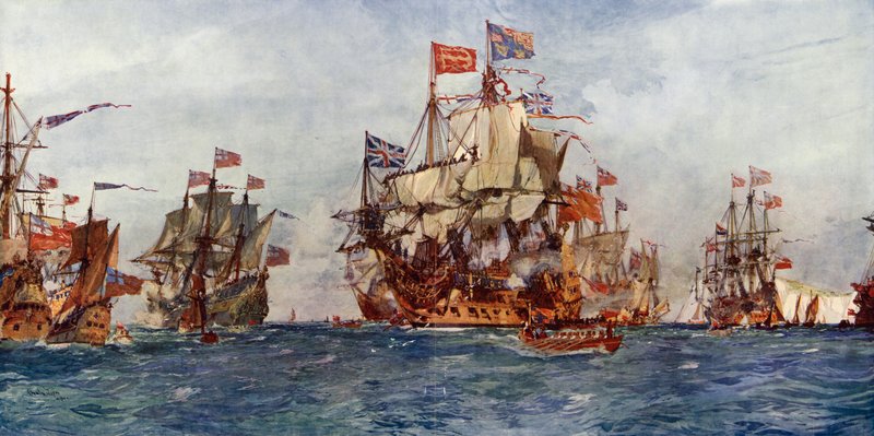 Návrat Karla II od Charles Edward Dixon