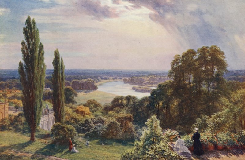 Temže z Richmond Hill (barevná litografie) od Charles Edward Johnson