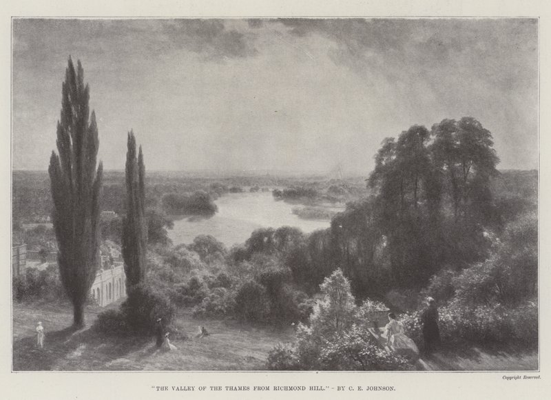 Údolí Temže z Richmond Hill od Charles Edward Johnson