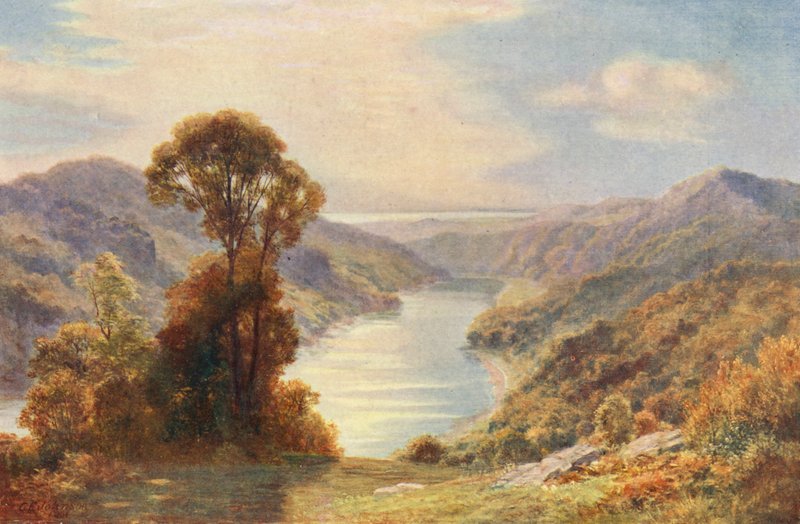 Wye u soutoku se Severnem (barevná litografie) od Charles Edward Johnson