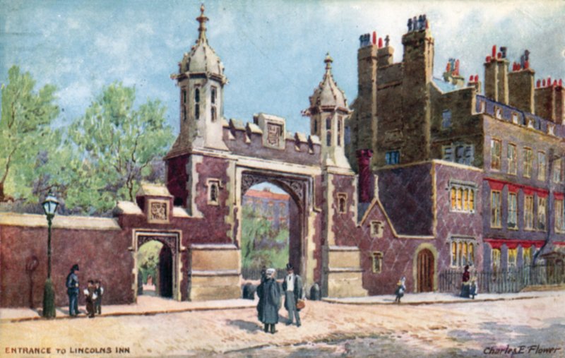 Vchod, Lincolns Inn, Londýn od Charles Edwin Flower