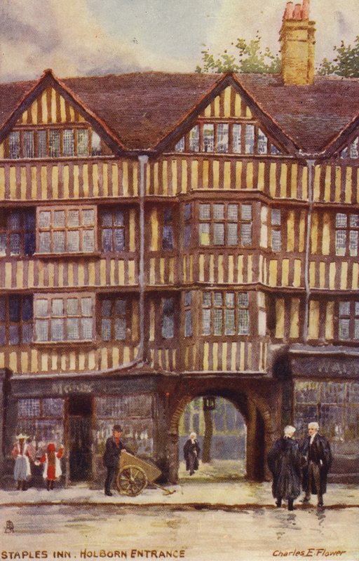 Staples Inn, Holborn Entrance, Londýn od Charles Edwin Flower