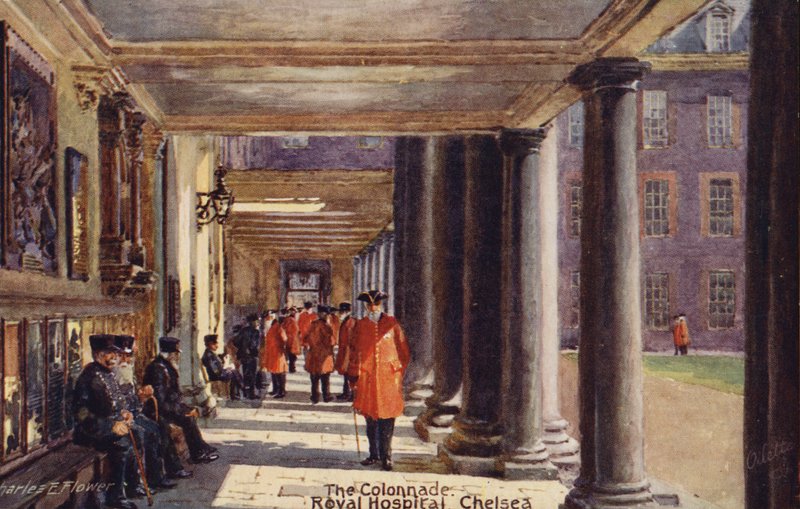 Kolonáda, Královská nemocnice Chelsea od Charles Edwin Flower