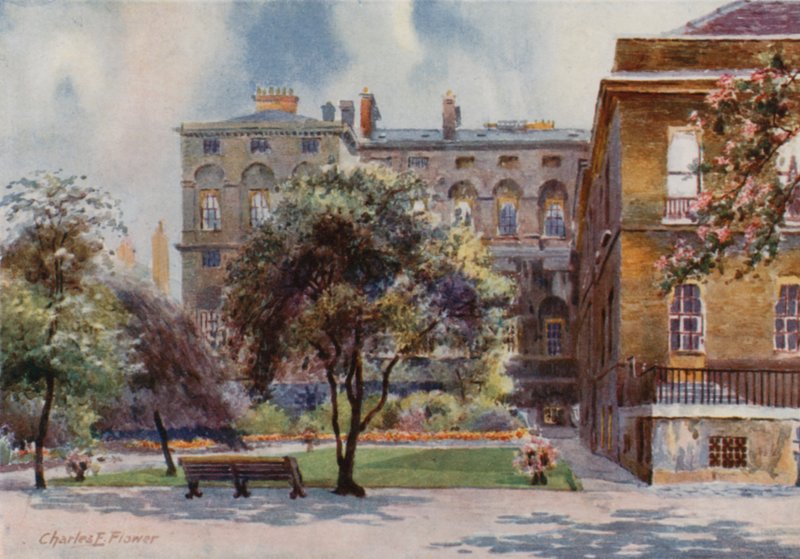 Zahrada číslo 10, Downing Street od Charles Edwin Flower