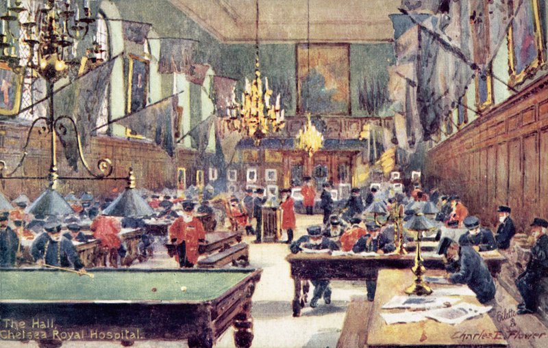 The Hall, Chelsea Royal Hospital, Londýn od Charles Edwin Flower