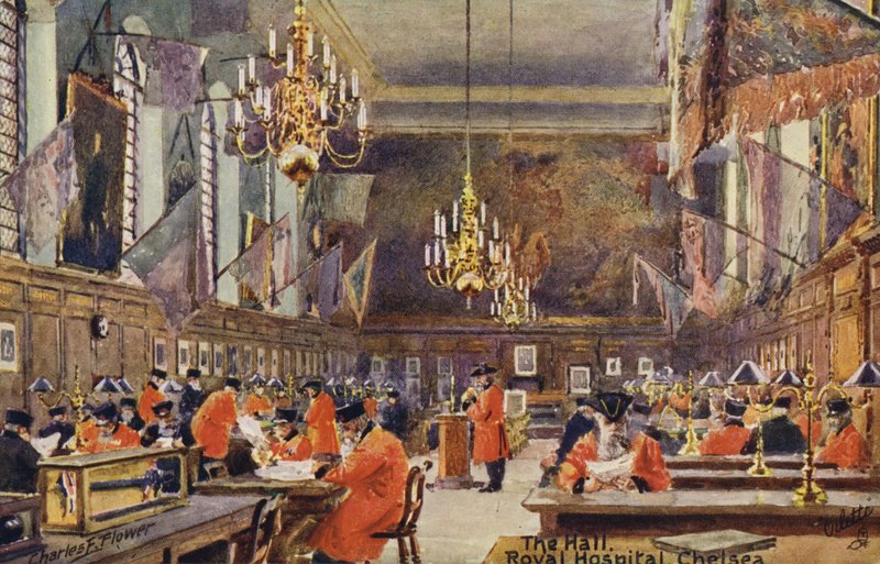 The Hall, Royal Hospital Chelsea od Charles Edwin Flower