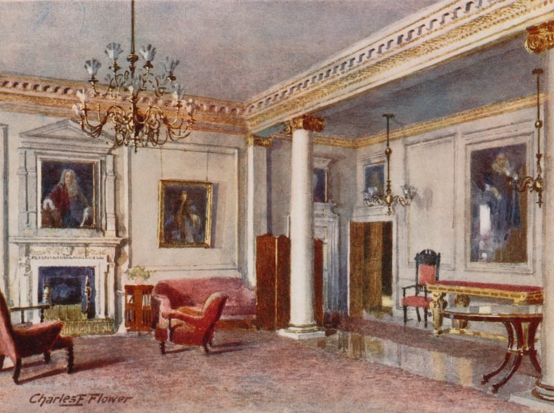 Přijímací místnost, Downing Street 10, 1906 od Charles Edwin Flower