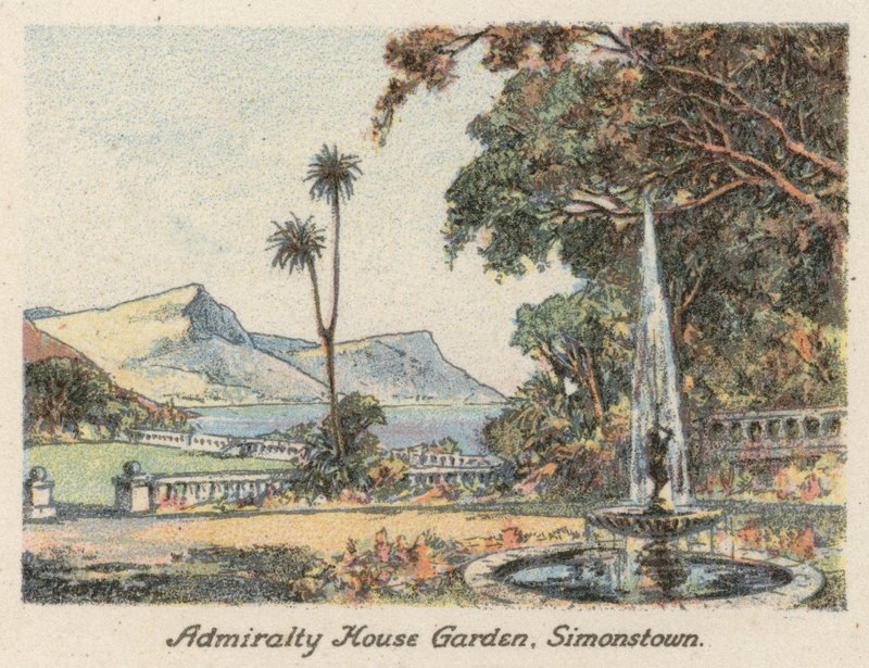 Jihoafrická republika: Admiralty House Garden, Simonstown (barevná litografie) od Charles Ernest Peers